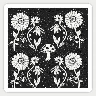 dizzy dots floral art pattern Sticker